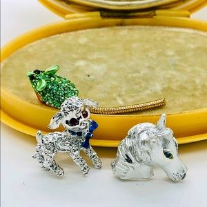 Vintage brooch lot animal figural Unsigned Trifari